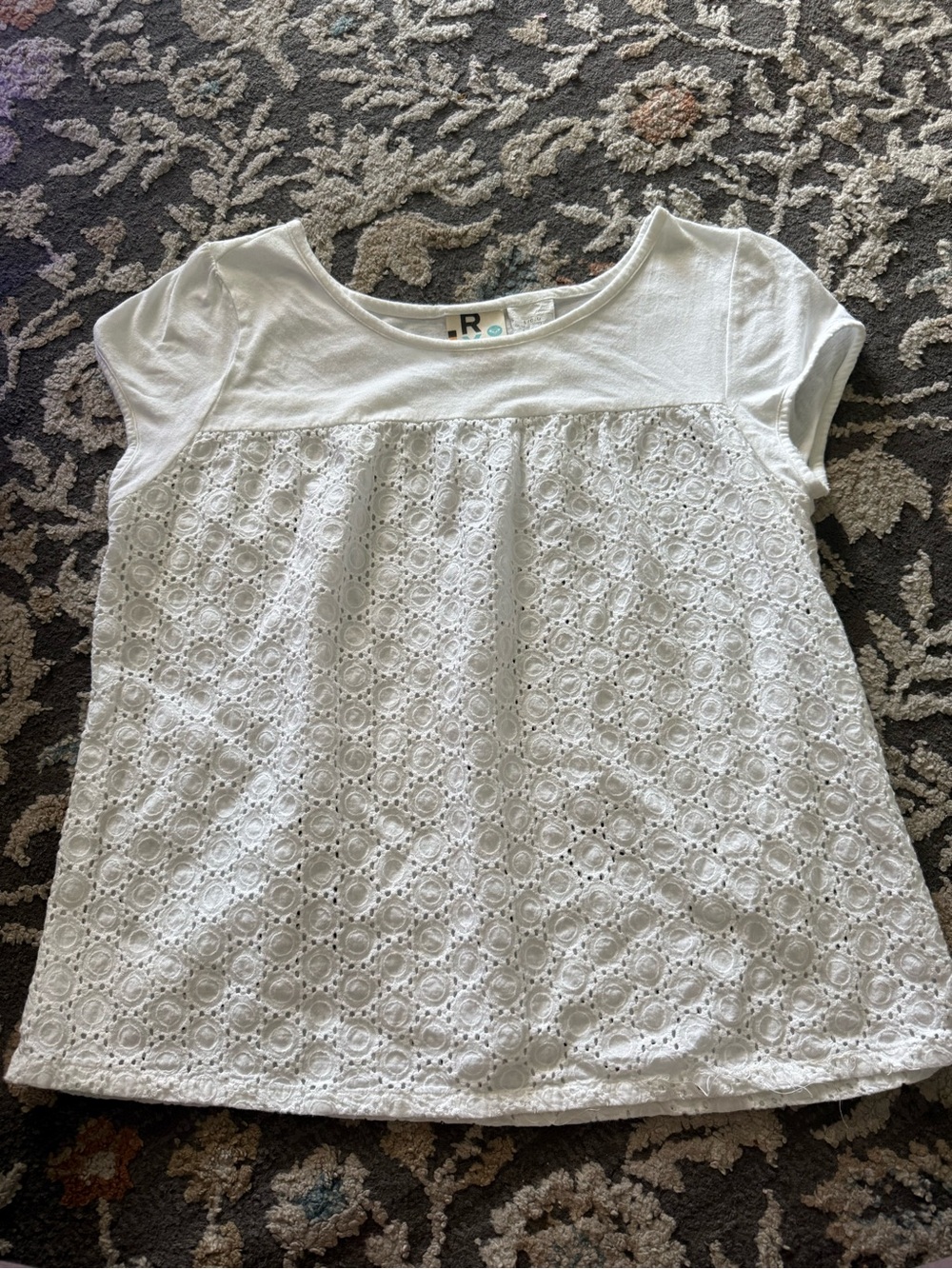 ROXY Women’s WHITE eyelet top